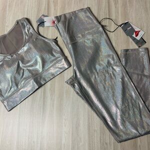 Silver Metallic Activewear Set
